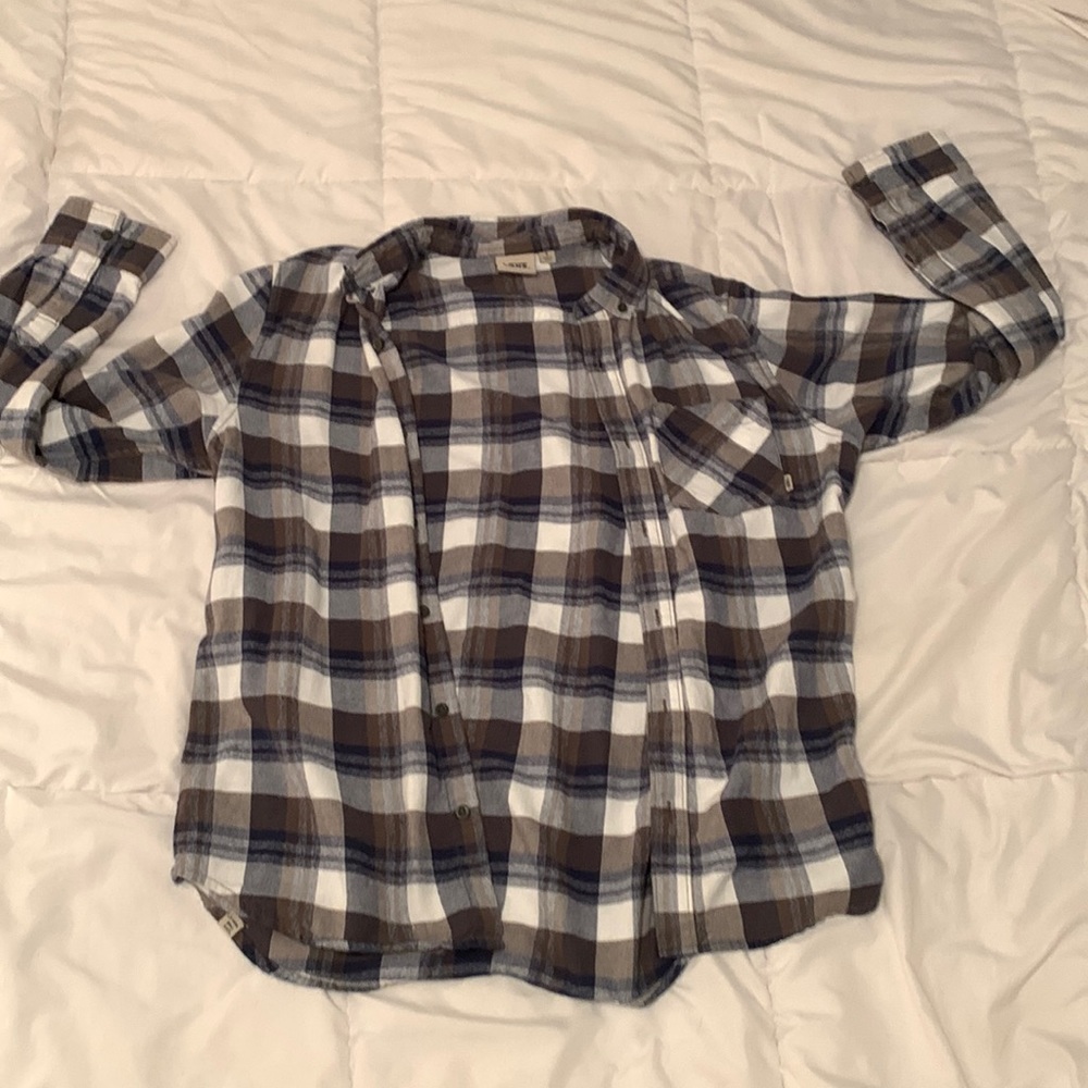 Small, Gray Vans Flannel.